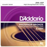 D'Addario ΕJ-38H Χορδές Ακ.Κιθάρας Phosphor Bronze .010-.027 Nashville/High Strung Tuning